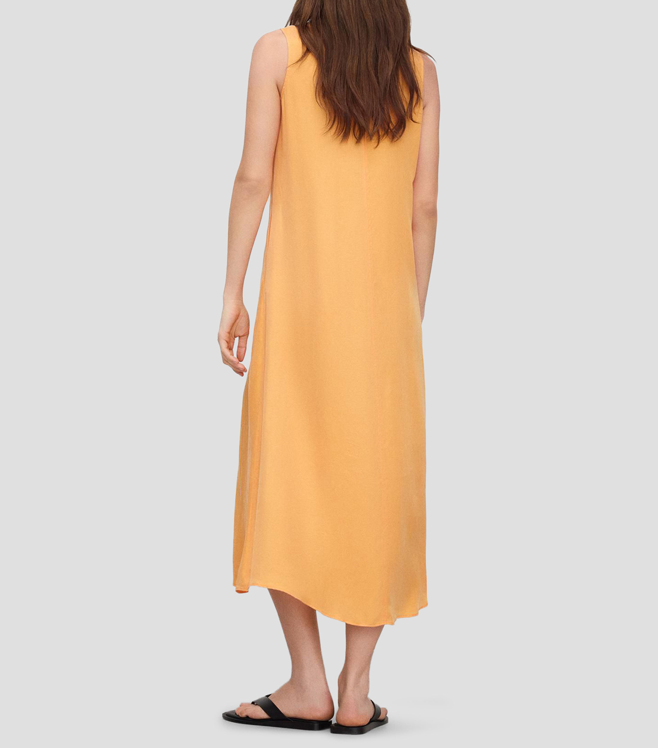 Vestido largo liso Mujer